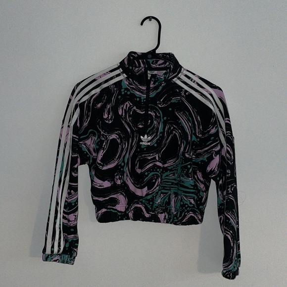 Adidas Cropped Zip Up - Picture 1 of 4